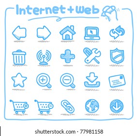 Pure series | Hand drawn internet and web icons