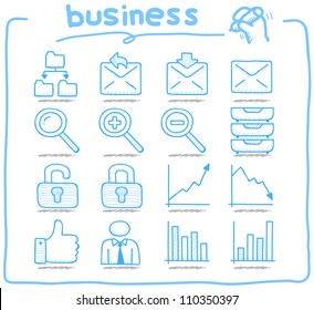 Pure Series | Hand drawn internet,business icon set