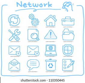 Pure Series | Hand drawn internet,business icon set