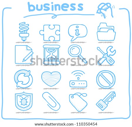 Pure Series | Hand drawn internet,business icon set