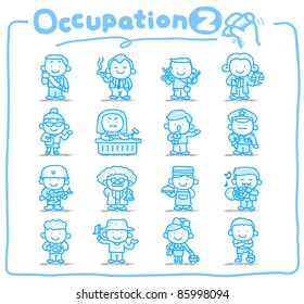 Pure series | Hand drawn occupation,business,job,worker,people icon set