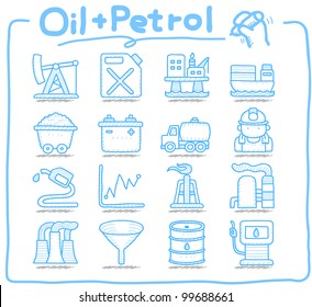 Pure Series | Hand drawn Oil, Petrol  icon set