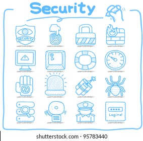 Pure series | Hand drawn  Security,business,icon set