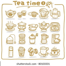 Pure series | Hand drawn teatime icons