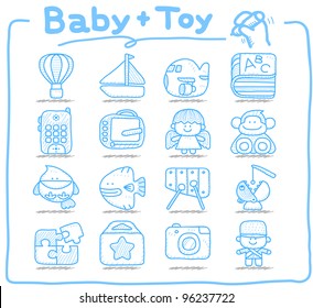 Pure Series | Hand Drawn Toy,baby Icon Set