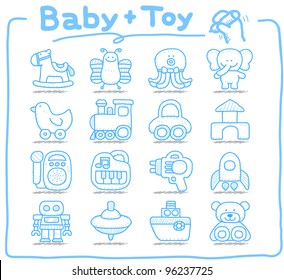 Pure Series | Hand Drawn Toy,baby Icon Set