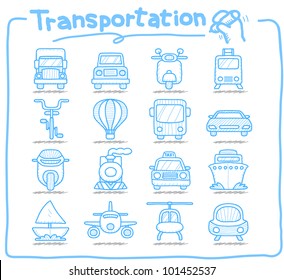 Pure Series | Hand drawn Transportation ,car,icon set