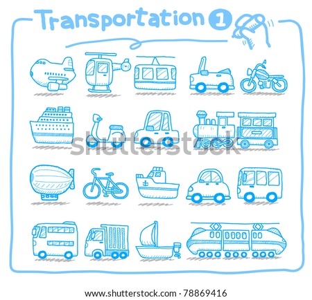 Pure series | hand drawn transportation icon,  Mode of Transport