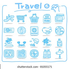 Pure series | Hand drawn travel icon, vacation, trip