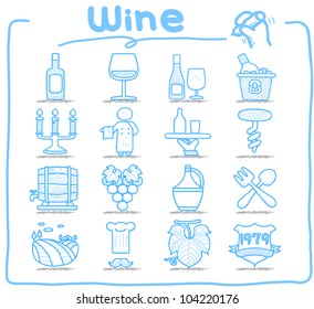 Pure Series | Hand drawn Wine icon set