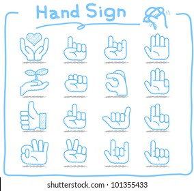 Pure series | Hand Sign icon set