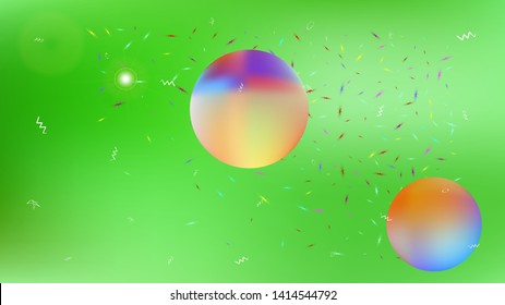 Pure space fantasy. Elementary colorific illustration theme. Background texture, bright. Lime colored. Super planets themed background. Colorful background theme.