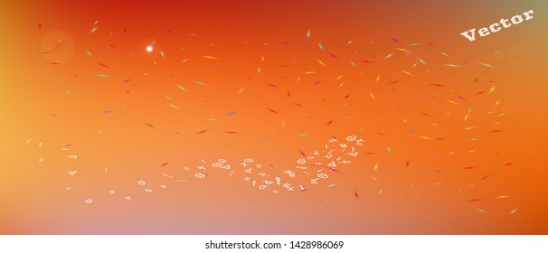 Pure space and signs confetti. Background bright. Creative colorific illustration. Ultra Wide background texture. Colorful pure abstraction. Fancy colored.