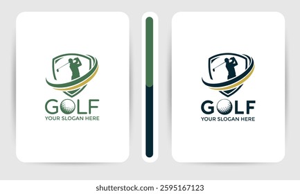Pure Strike Golf Badge Design with Dynamic Swing Motion