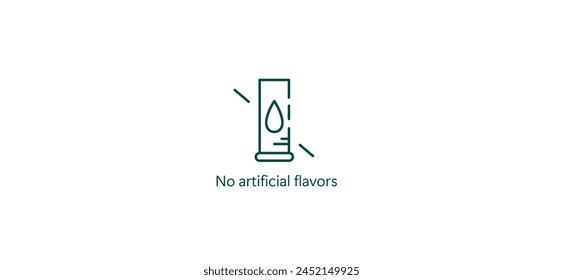 Pure Taste Icon: No Artificial Flavors Vector Design