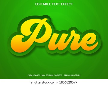 pure text effect template design with vintage font style use for brand and business logo