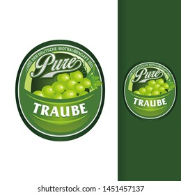 Pure Traube product Bottle Label