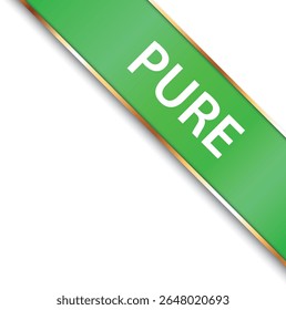 PURE – vector green corner banner