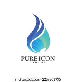 pure vector logo template design