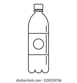 Pure water bottle icon. Outline pure water bottle vector icon for web design isolated on white background