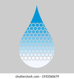 pure water color symbol isolated on gray background