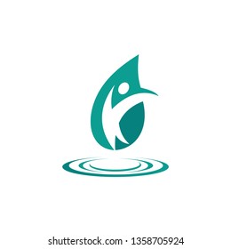 pure water design logo concept