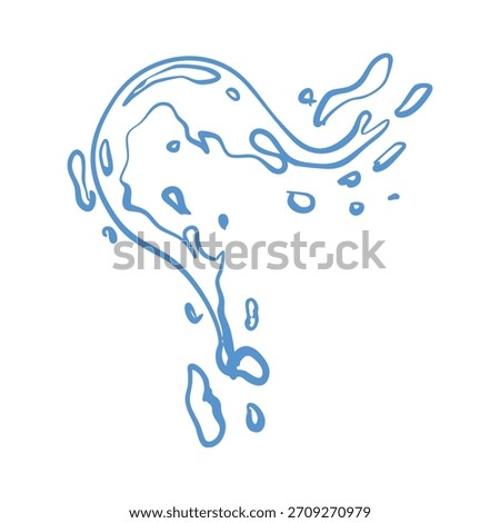 pure water drop splash element