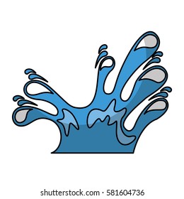pure water emblem isolated icon