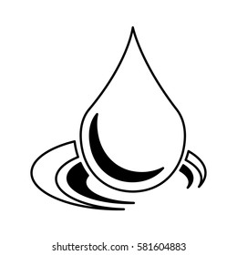 pure water emblem isolated icon