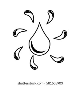 pure water emblem isolated icon