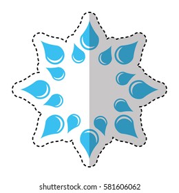 pure water emblem isolated icon