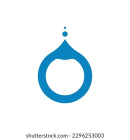 Pure water icon, drop of liquid logo isolated. Geometric drop of water pictogram, environmental protection l