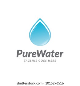 pure water logo icon vector template