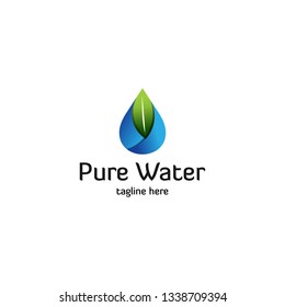 pure water logo template