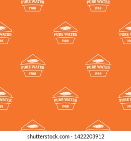 Pure water pattern vector orange for any web design best