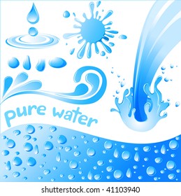conjunto de agua pura