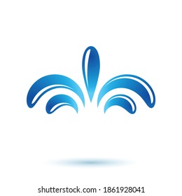 Pure water vector abstract icon for use as marketing design symbol. Body cleansing concept.