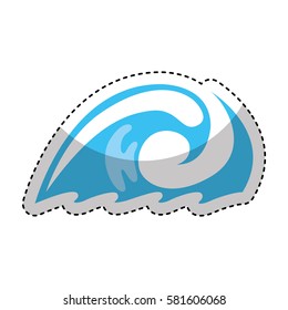 pure water wave emblem isolated icon