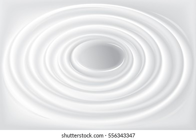 Pure wavy aqua light grey color paint fond of soft smooth splash spread. Closeup macro view with space for text in dark center in middle of funnel 