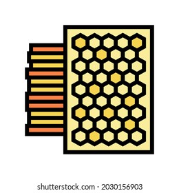 pure wax foundation beekeeping color icon vector. pure wax foundation beekeeping sign. isolated symbol illustration