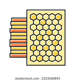 pure wax foundation beekeeping color icon vector. pure wax foundation beekeeping sign. isolated symbol illustration