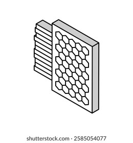 pure wax foundation beekeeping isometric icon vector. pure wax foundation beekeeping sign. isolated symbol illustration