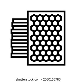 pure wax foundation beekeeping line icon vector. pure wax foundation beekeeping sign. isolated contour symbol black illustration