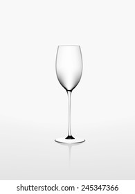 Pure wine glass mock up. Realistic vector. EPS10