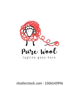 pure wool logo design, icon design template elements