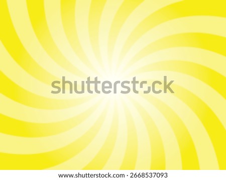 Pure yellow sun rays retro vintage style yellow background. Swirl Sunburst pattern background. Rays backdrop. Summer banner vector illustration.