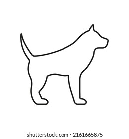 Purebred Doggy Retriever Standing Flat Symbol Stock Vector (Royalty ...