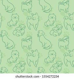 Purebreed Dogs Animal Pattern Illustration