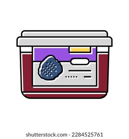 puree blackberry color icon vector. puree blackberry sign. isolated symbol illustration