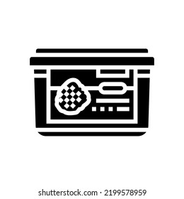 vector de icono de glifo de arándano negro puro. signo puré de mora negra. ilustración de símbolo aislado